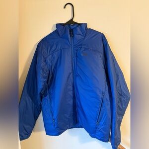 REI Men's Vibrant Blue Down Windbreaker
